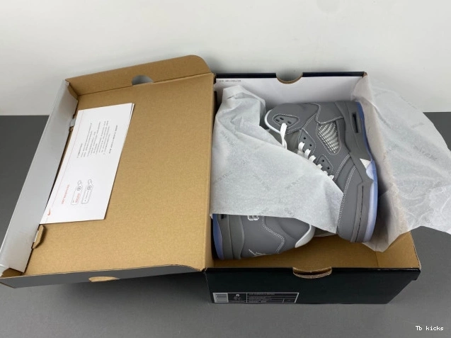 Rep TBK Grey Wolf Jordan Retro 5 Air 136027-005 0728